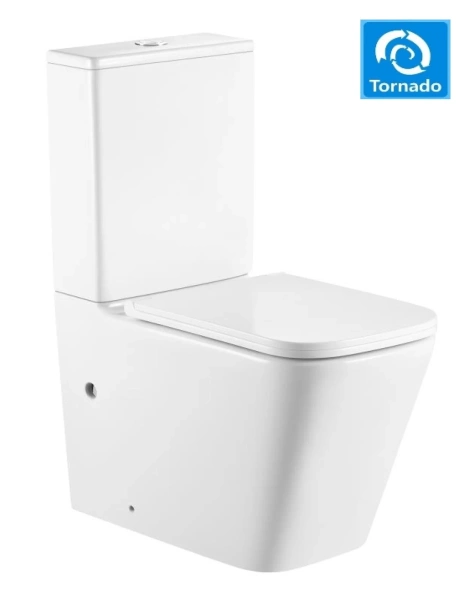 Унитаз напольный со смывом торнадо SantiLine SL-5028 с сиденьем фото