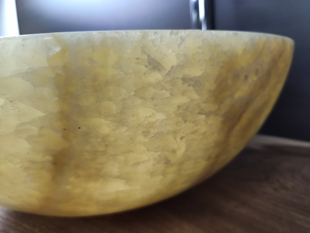 Накладная раковина из оникса Indo Bowl Yellow Small TinLip BO-00266 фото