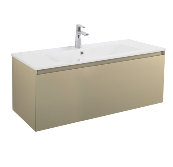 Тумба под раковину Art&Max Latina AM-Latina-1000-1C-SO-BGM серо-бежева матовая фото