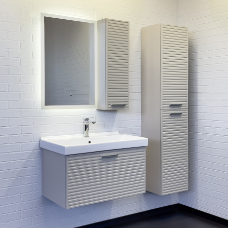 Тумба с раковиной Comfortу Касабланка 80 00-00001042CF серый шелк фото