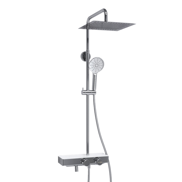Душевая система (стойка) с термостатом WasserKRAFT Thermo A113.118.127.CH хромоникель фото