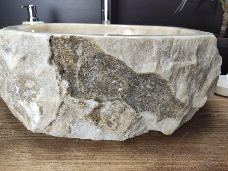 Накладная раковина из оникса Indo Erozy Бавиан EO-00049 фото