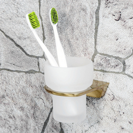 Стакан для зубных щеток WasserKRAFT Aisch K-5928 матовое золото фото