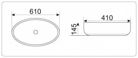 Накладная раковина CeramaLux N 9433 61х41 фото