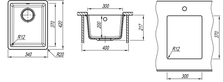 Кухонная мойка ВЕГА 300 Florentina 22.305.А0300 грей фото