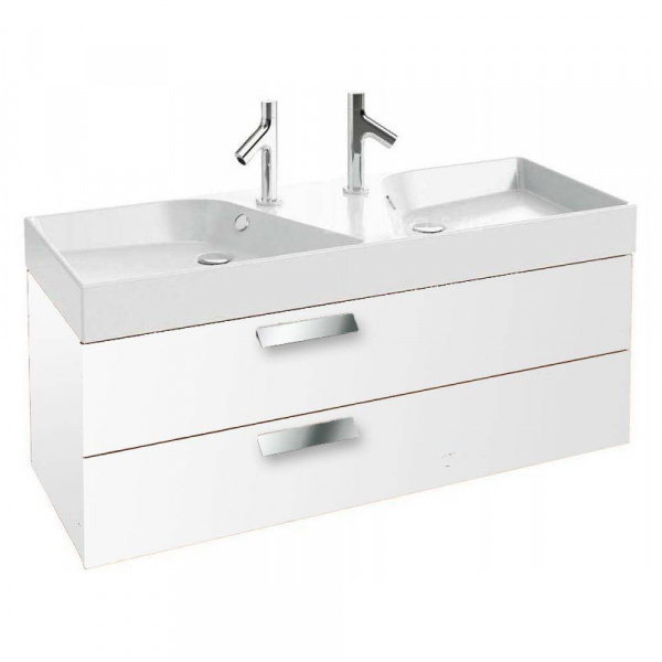 Тумба с двойной раковиной Jacob Delafon Rythmik EB1305-G1C 120 см фото