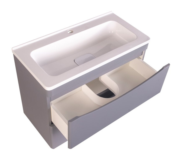 Тумба под раковину Style Line Бергамо мини 70 СС-00002319 серая фото