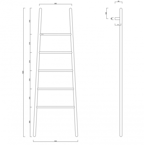 Электрический полотенцесушитель Abber Treppe AH4705MB черный матовый фото