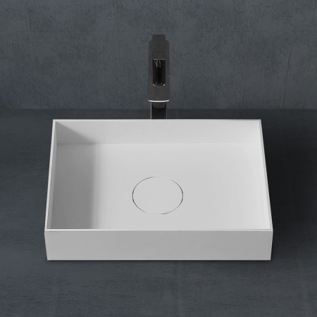 Накладная раковина Abber Stein AS2621 50x35 белая матовая фото