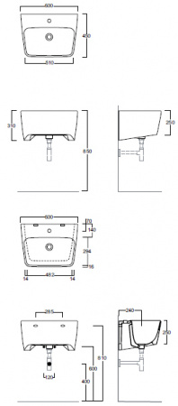 Подвесная раковина Simas Degrade DE13bi*1 фото