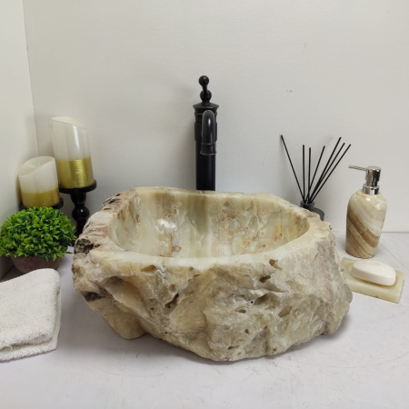 Накладная раковина из оникса Erozy Green EO-00769 (45*37*15см) фото