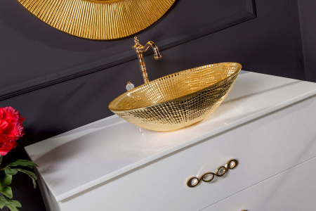 Хрустальная накладная раковина Boheme 814 фото