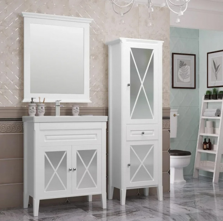 Тумба с раковиной Opadiris Палермо 80 00-00002353 белая фото