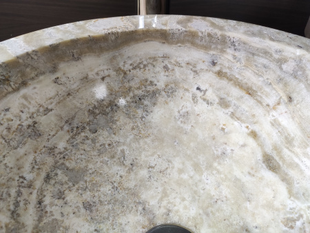 Накладная раковина из оникса Indo Bowl Grey Dott BO-00268 фото