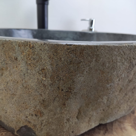 Накладная раковина из речного камня RS0643 (48*41*15) фото