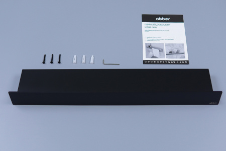 Полка металлическая Abber Nischen AN3010MB черная матовая фото