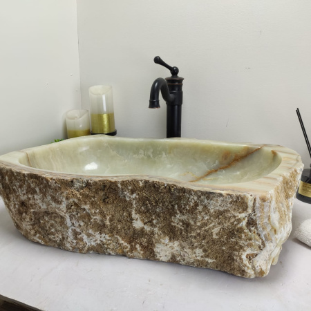 Накладная раковина из оникса Erozy Green EO-00517 (62*42*15cм) фото