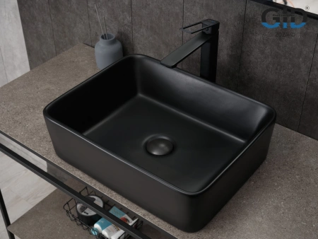 Накладная раковина GID Bm9103 53374 48x37 черная матовая фото