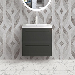 Тумба с раковиной подвесная Art&Max Platino AM-Platino-580-2C-SO-GM 58 см серый матовый