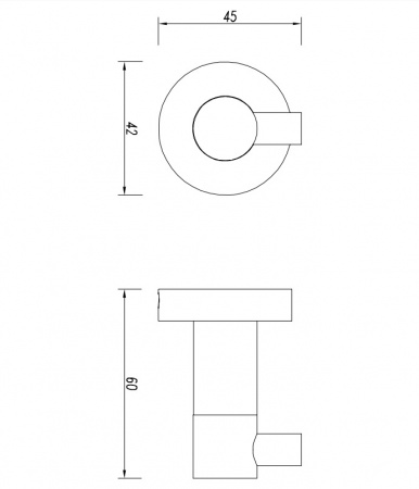 Крючок для ванной одинарный Omnires Modern Project MP60110AT антрацит фото