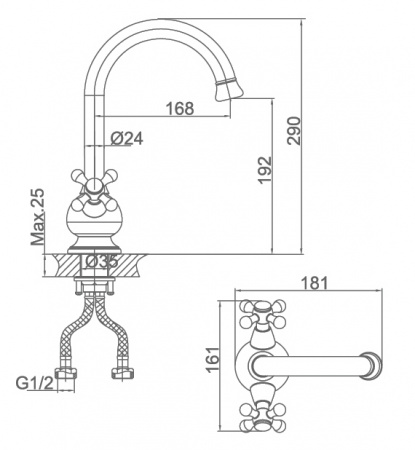 Смеситель для кухни D&K Hessen Hercules DA1422441 фото
