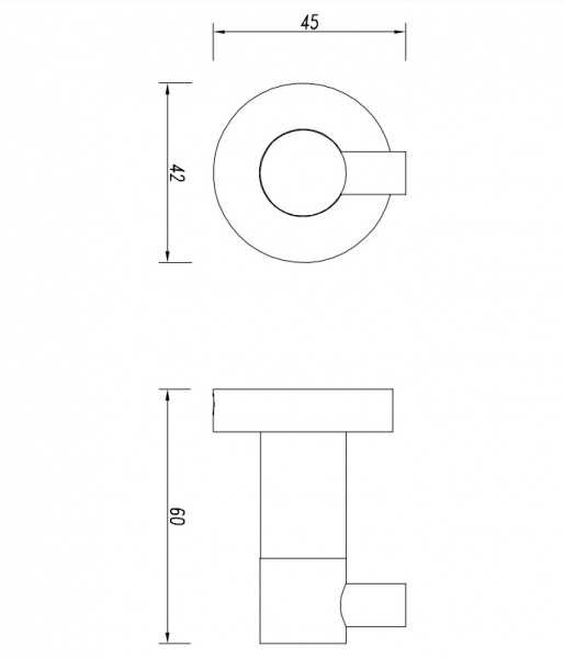 Крючок для ванной одинарный Omnires Modern Project MP60110CR хром фото