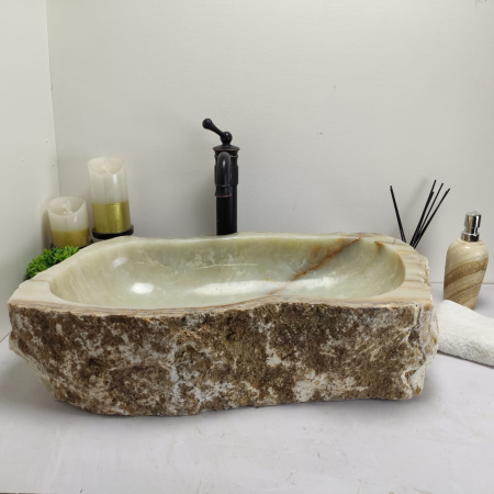 Накладная раковина из оникса Erozy Green EO-00517 (62*42*15cм) фото