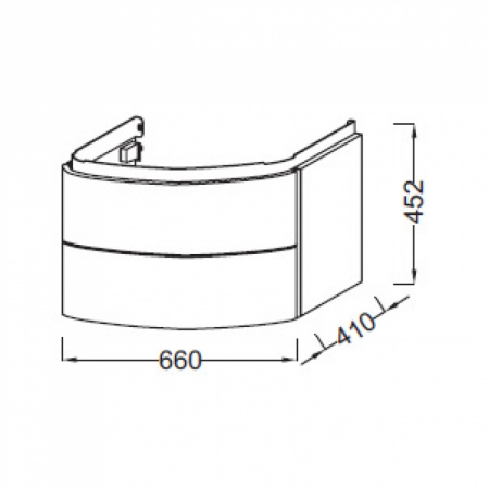 Тумба с раковиной Jacob Delafon Presquile EB1103-G1C 66 см фото