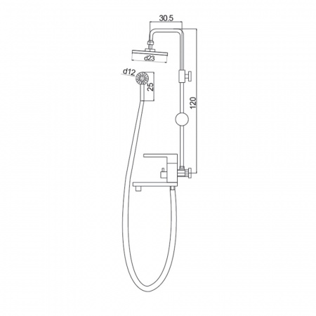 Душевая система (стойка) Raiber R0812 фото
