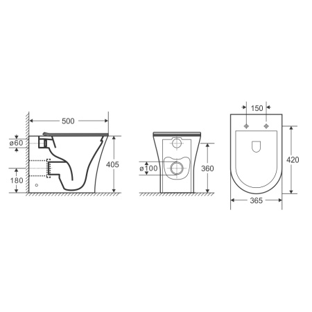 Унитаз приставной Cerutti SPA Adige F CT8907 с сиденьем фото
