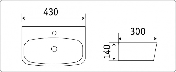 Накладная раковина CeramaLux N 78401 40х30 фото