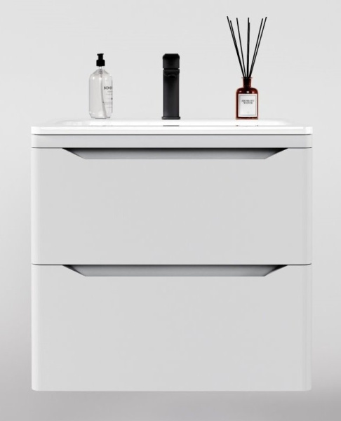 Тумба под раковину Style Line Марелла 70 Люкс Plus СС-00002407 белый глянец антискрейтч фото