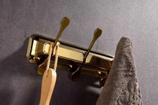 Планка с тремя крючками Elghansa Hermitage HRM-730-Gold фото