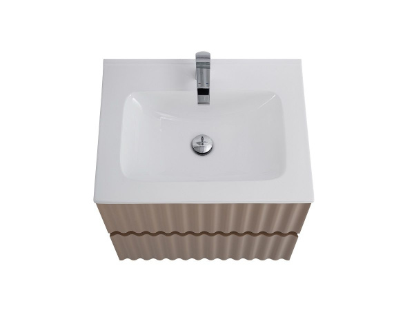 Тумба под раковину Art&Max Elegant AM-ELEGANT-600-2C-SO-CM-LED капучино матовый / с подсветкой фото