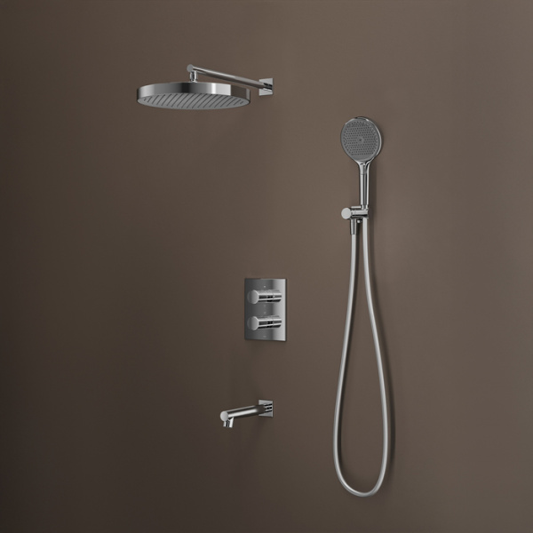 Душевая система скрытого монтажа с термостатом Iddis Duna DUNSBSTi68 хром фото