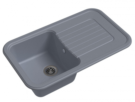 Мойка кухонная Ewigstein Antik A- 60F серый металлик фото