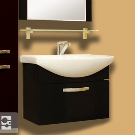 Тумба под раковину Акватон Ария 65 1A134001AA950 черный глянец фото