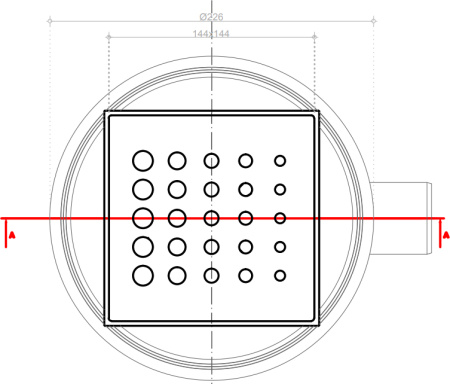 Душевой трап Pestan Confluo Standard Drops 1 Mask с рамкой фото