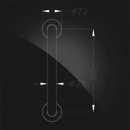 Поручень для ванной Elghansa Shower Rail SB-230 30 см фото