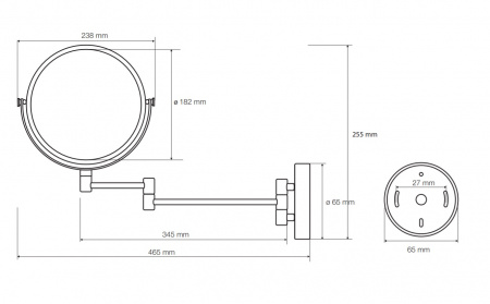 Зеркало косметическое для ванной Bemeta 112201518 фото