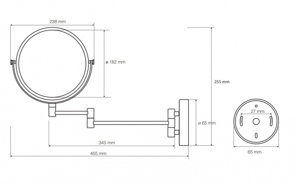 Зеркало косметическое для ванной Bemeta 112201518 фото