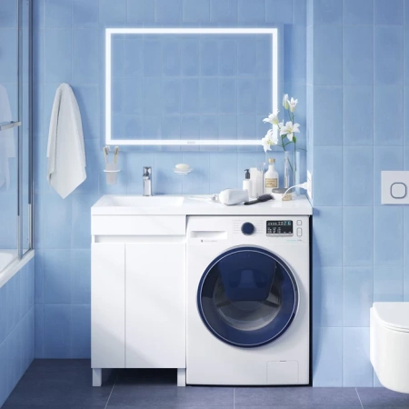 Тумба под стиральную машину с раковиной Iddis Optima Home PH11LDi95K 110 см левая фото