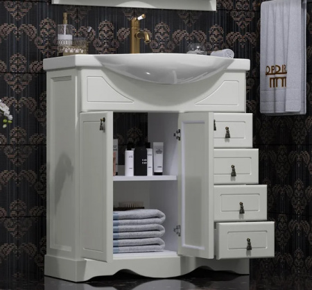 Мебель для ванной Opadiris Клио 75 слоновая кость фото