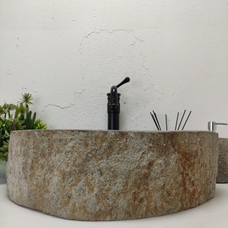 Накладная раковина из речного камня RS01472 () C7 фото