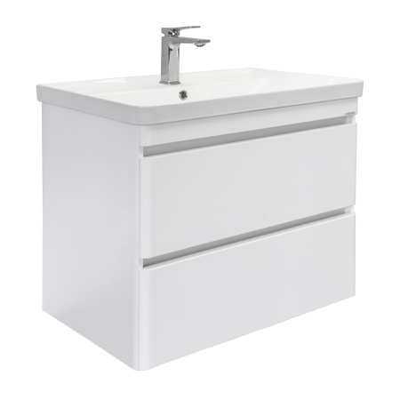 Тумба с раковиной Comforty Валдай 80П2 00-00019071 белая матовая фото