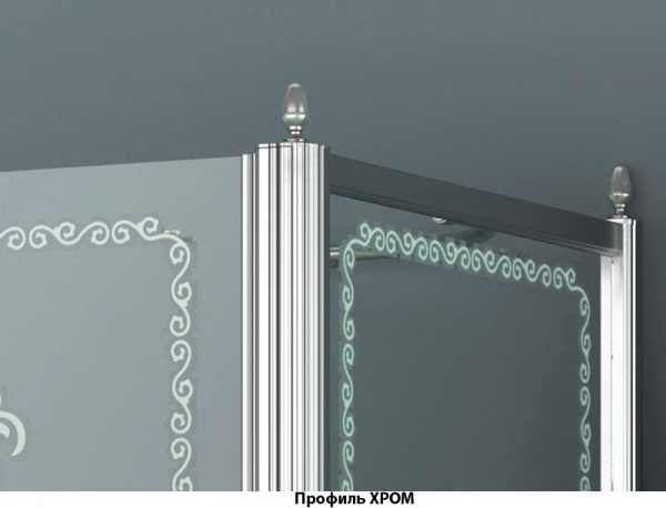 Шторка для ванны распашная Cezares Retro RETRO-V-1-80/145-CP-Cr-L хром L прозрачное стекло фото