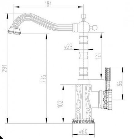 Смеситель для кухни Zorg Antic A 109K-BR фото