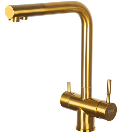 Смеситель для кухни под фильтр Zorg Inox SZR-7039 BRONZE фото