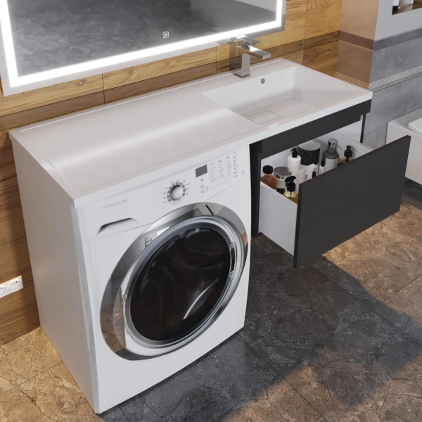 Тумба под стиральную машину Uperwood Magenta 5930205155 черная фото