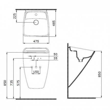 Раковина-моноблок подвесная Bocchi Firenze 1082-007-0126 жасмин фото